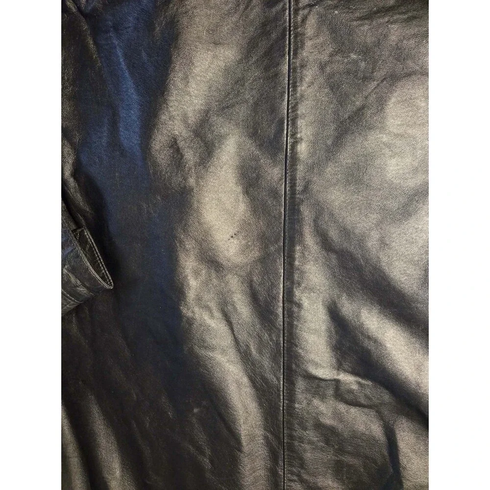 Harbor Bay 3XLT Mens Black Leather Jacket Zip Up